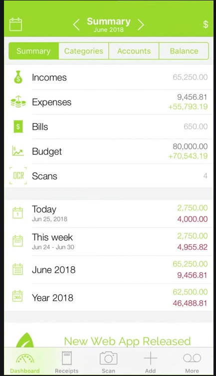 forereciept software screenshot