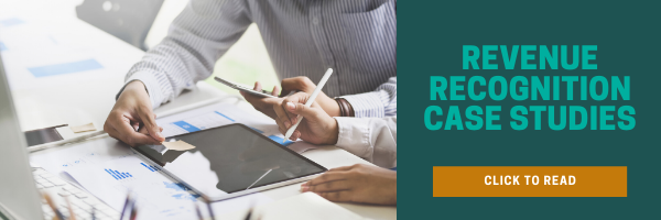 Revenue recognition case studies graphic