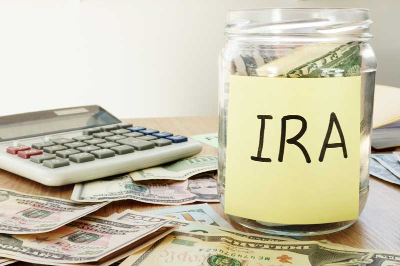 IRA savings in jar