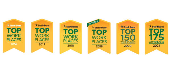 Top Workplace 16-21 Top Workplace awards